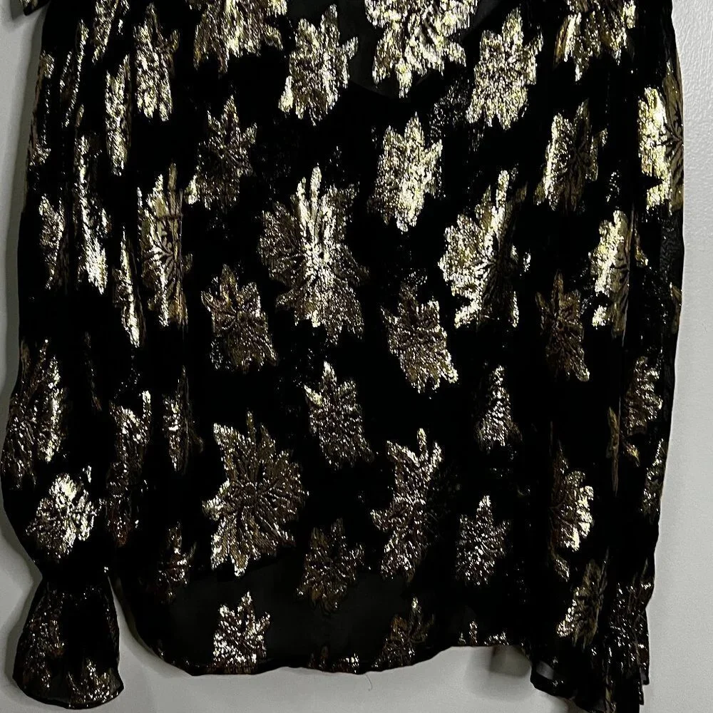 IRO Blouse 70% Viscose, 30% Lurex Size 10